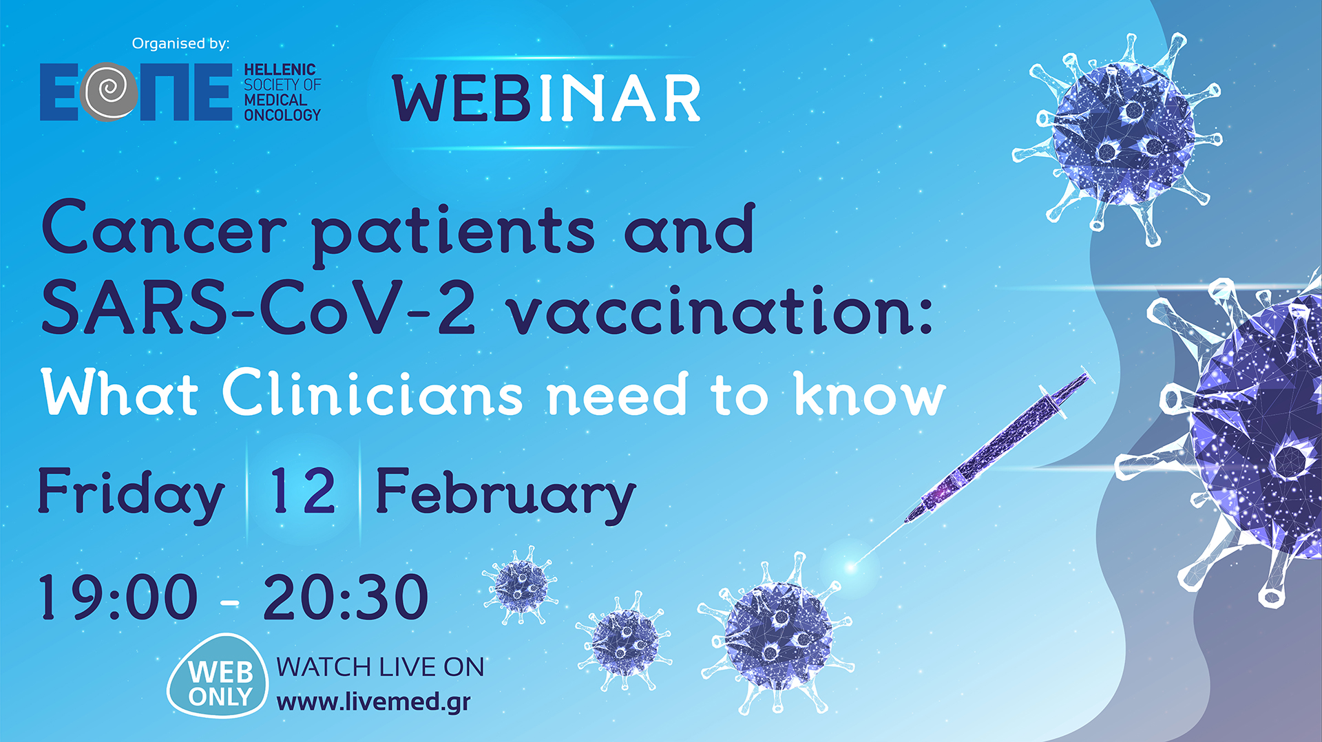 Webinar: Cancer patients and SARS-CoV-2 vaccination: What Clinicians need to know