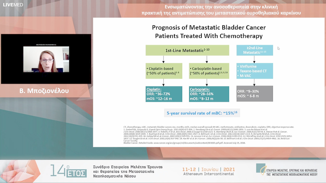 17 Β. Μποζιονέλου - Ενσωματώνοντας την ανοσοθεραπεία στην κλινική πρακτική της αντιμετώπισης του μεταστατικού ουροθηλιακού καρκίνου 