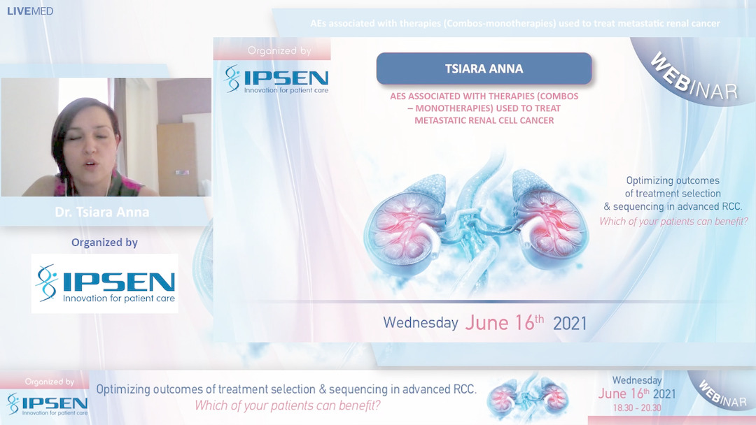 06 Dr. Tsiara - AEs associated with therapies (Combos-monotherapies) used to treat metastatic renal cancer