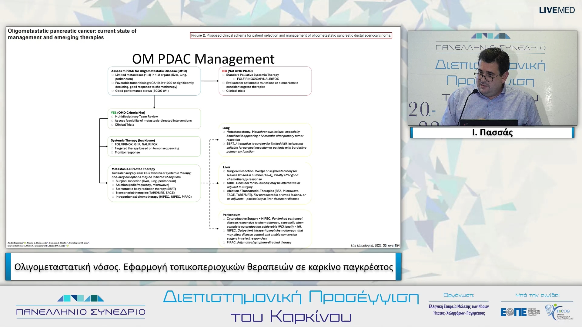 09 Ι. Πασσάς - Ολιγομεταστατική νόσος. Εφαρμογή τοπικοπεριοχικών θεραπειών σε καρκίνο παγκρέατος.