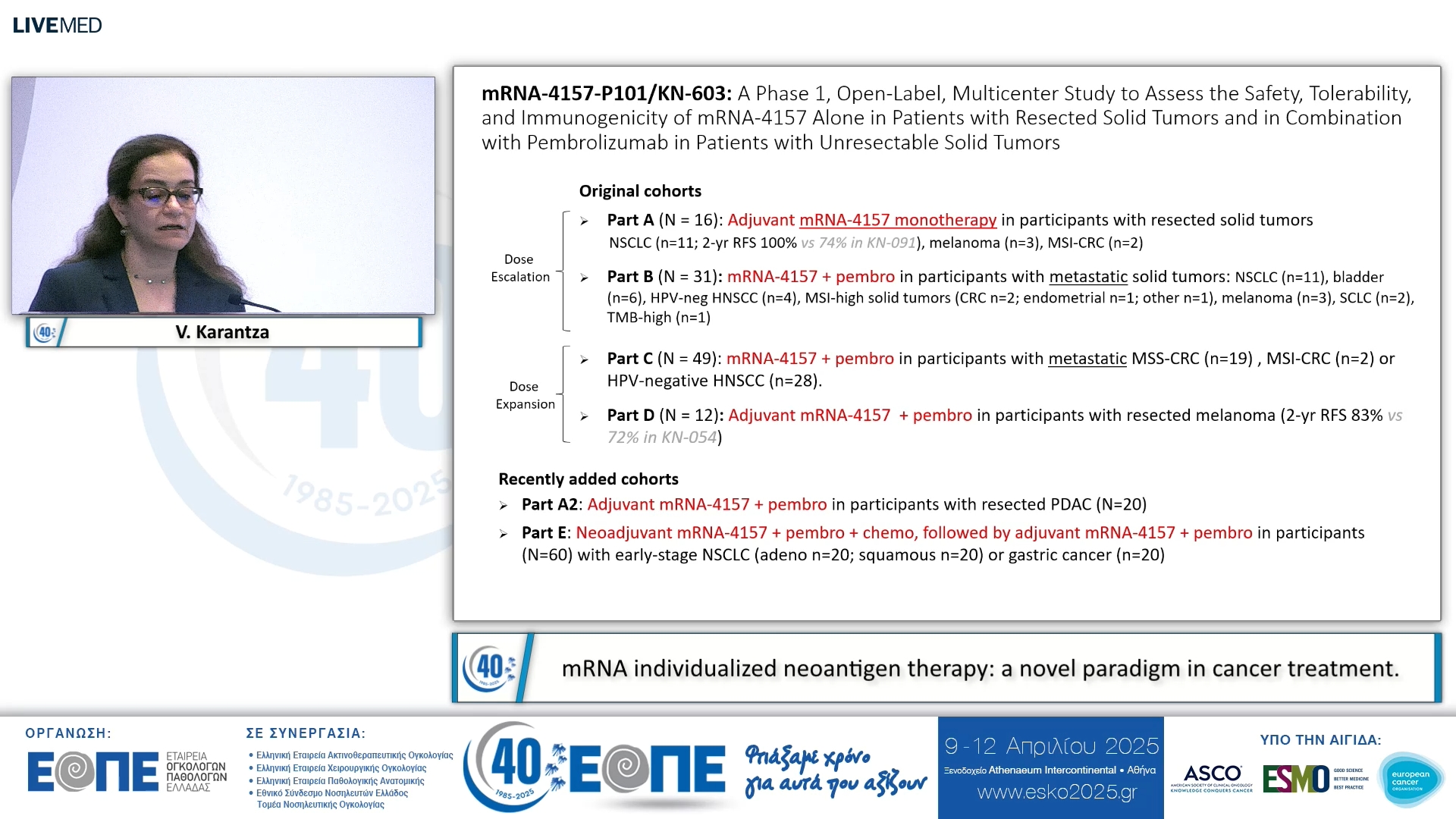 109 V. Karantza - mRNA individualized neoantigen therapy: a novel paradigm in cancer treatment.