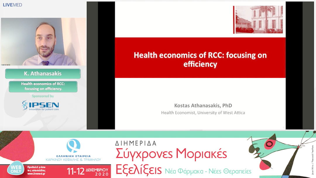 10 K. Αthanasakis - Health economics of RCC: focusing on efficiency. 