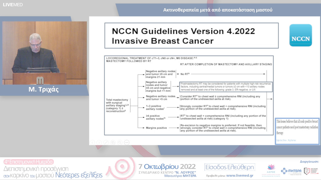 19 Μ. Τριχάς - Ακτινοθεραπεία μετά από αποκατάσταση μαστού