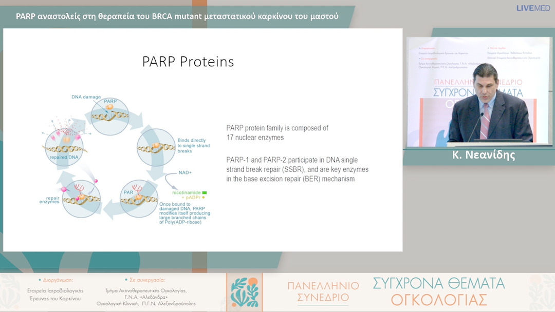 64 Κ. Νεανίδης - PARP αναστολείς στη θεραπεία του BRCA mutant μεταστατικού καρκίνου του μαστού