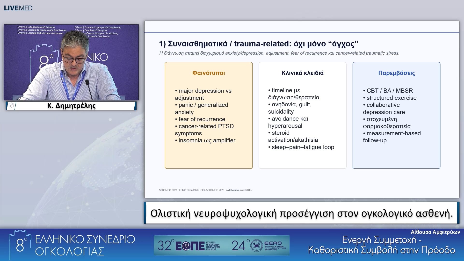 08 Κ. Δημητρέλης - Ολιστική νευροψυχολογική προσέγγιση στον ογκολογικό ασθενή.