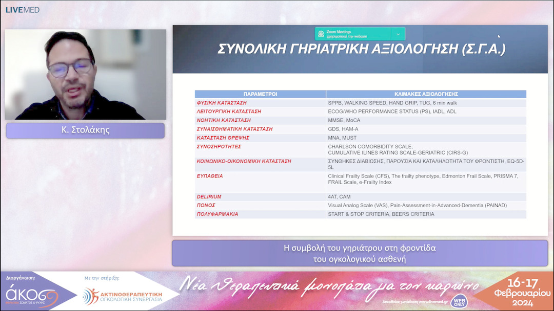 44 Κ. Στολάκης - Η συμβολή του γηριάτρου στη φροντίδα του ογκολογικού ασθενή 