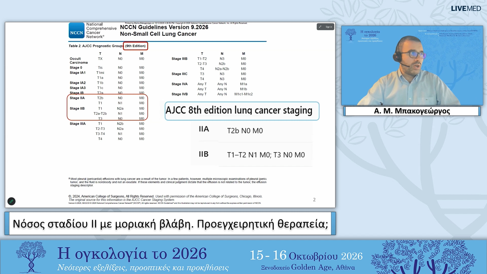 35 Α. Μ. Μπακογεώργος - Προεγχειρητική θεραπεία;
