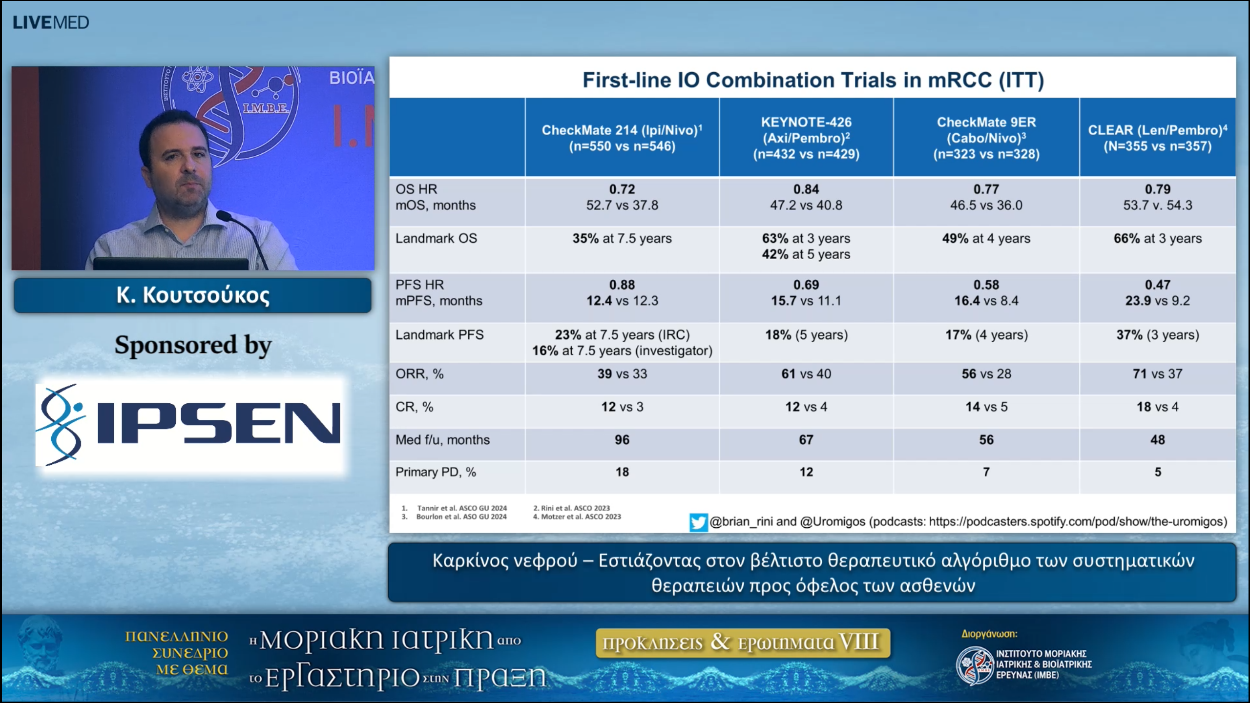 63 K. Koutsoukos - Kidney cancer – Focusing on the optimal therapeutic algorithm of systematic treatments for the benefit of patients 
