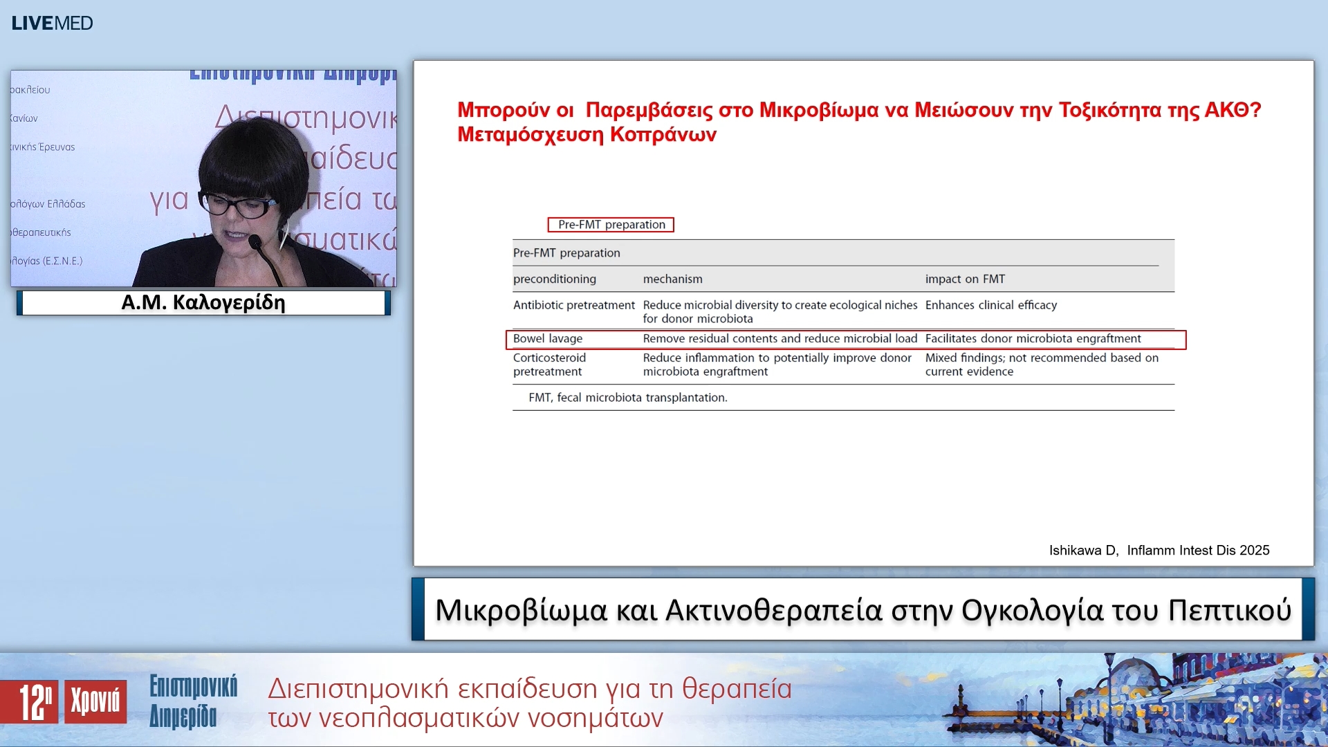 24 Α.Μ. Καλογερίδη - Μικροβίωμα και Ακτινοθεραπεία στην Ογκολογία του Πεπτικού