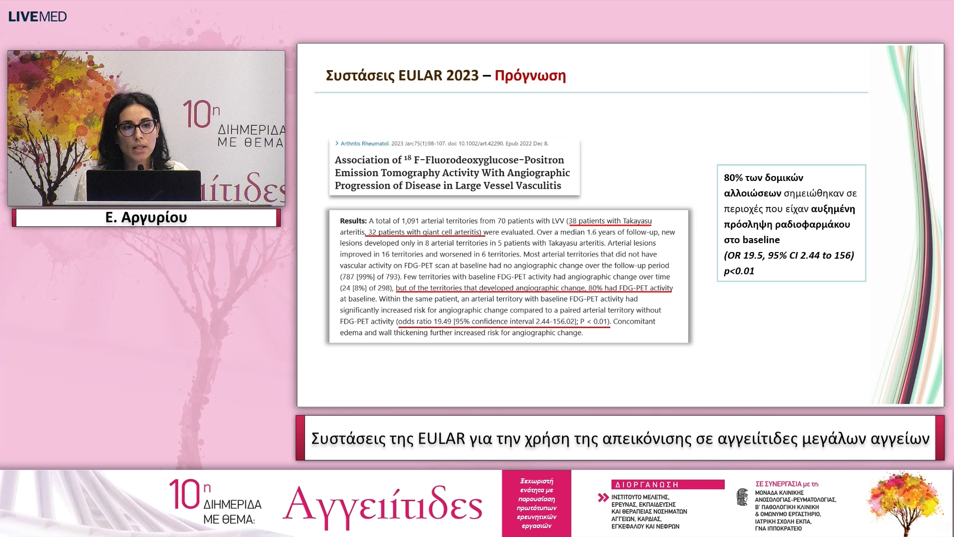 21 Ε. Αργυρίου - Συστάσεις της EULAR για την χρήση της απεικόνισης σε αγγειίτιδες μεγάλων αγγείων 