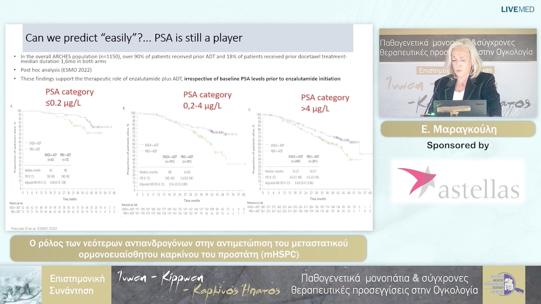75 Ε. Μαραγκούλη - Ο ρόλος των νεότερων αντιανδρογόνων στην αντιμετώπιση του μεταστατικού ορμονοευαίσθητου καρκίνου του προστάτη (mHSPC) 