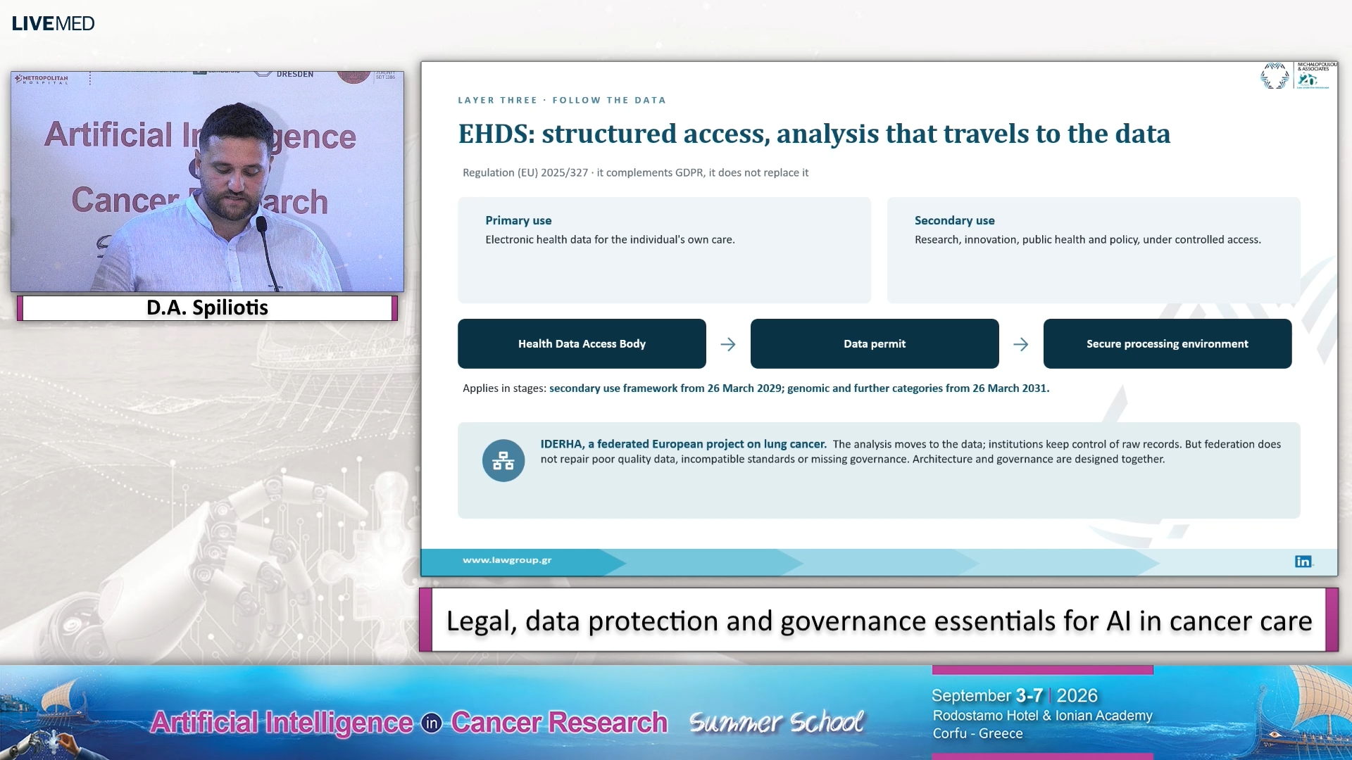 33 D.A. Spiliotis  - Legal, data protection and governance essentials for AI in cancer care