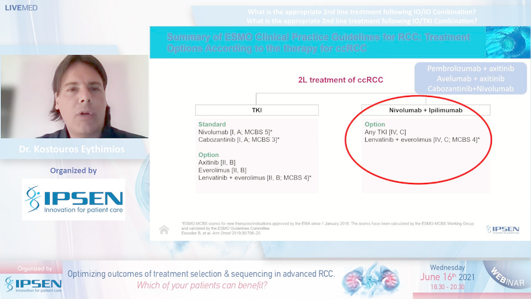 05 Dr. Kostouros - What to do after the 1st line? Which must be the therapeutic selection criteria? What is the appropriate 2nd line treatment following single-agent VEGFR-TKI? What is the appropriate 2nd line treatment following IO/IO Combination? What i