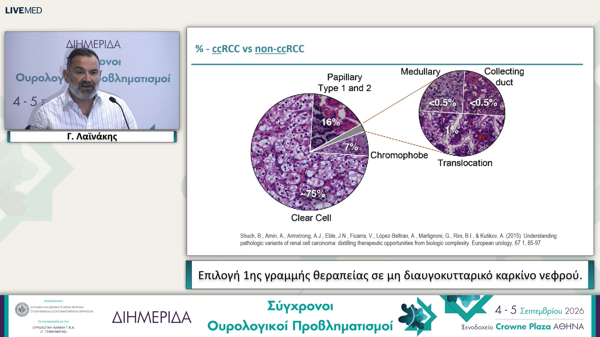 40 Γ. Λαϊνάκης - Επιλογή 1ης γραμμής θεραπείας σε μη διαυγοκυτταρικό καρκίνο νεφρού. 