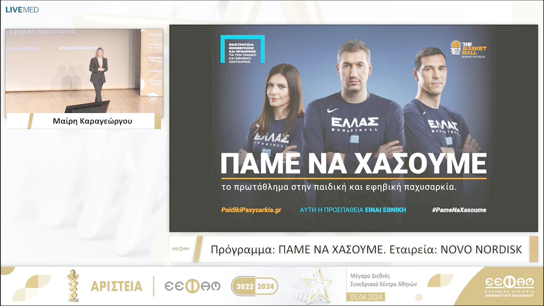 22 Πρόγραμμα: ΠΑΜΕ ΝΑ ΧΑΣΟΥΜΕ. Εταιρεία: NOVO NORDISK