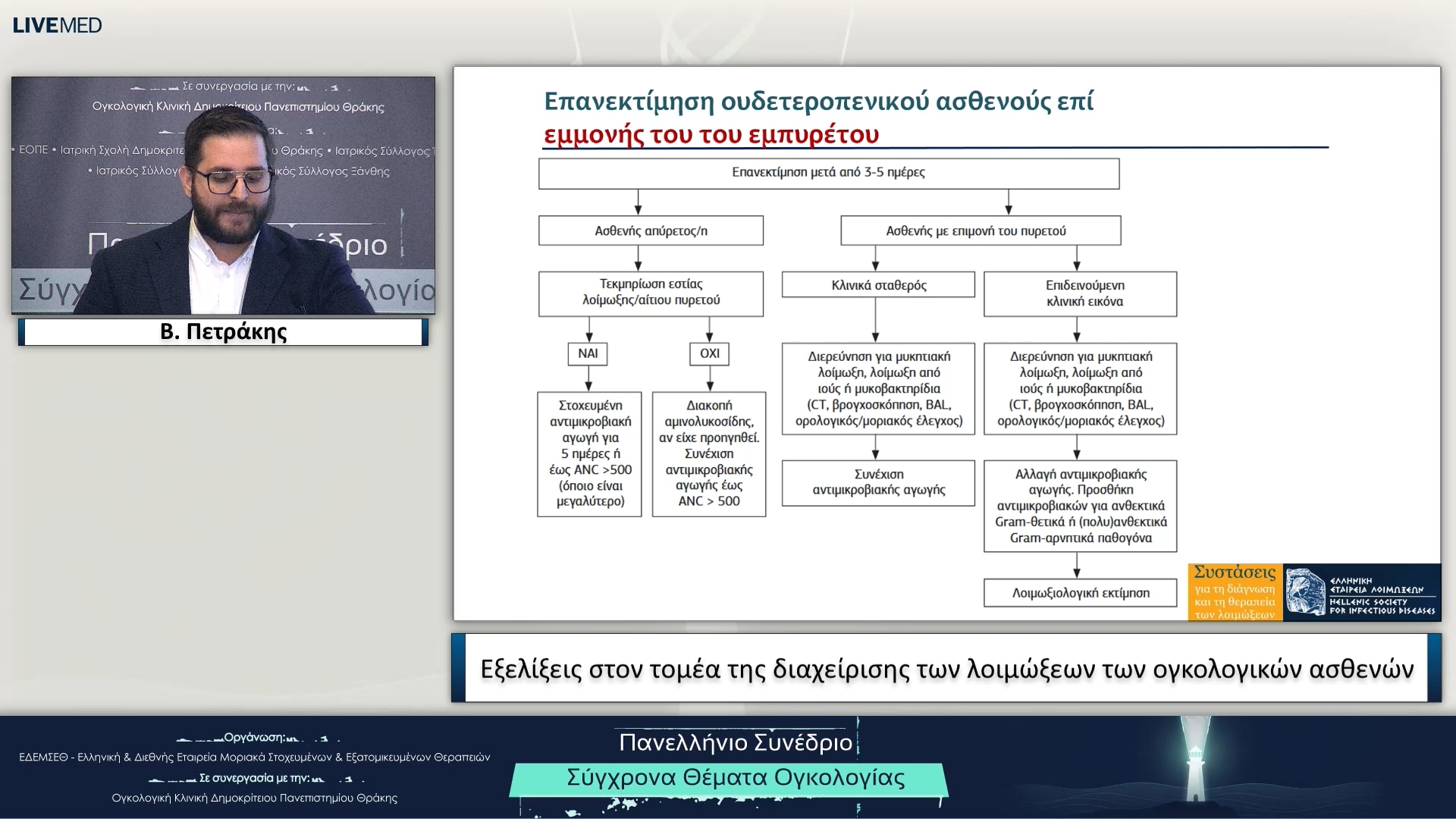 63 Β. Πετράκης - Εξελίξεις στον τομέα της διαχείρισης των λοιμώξεων των ογκολογικών ασθενών