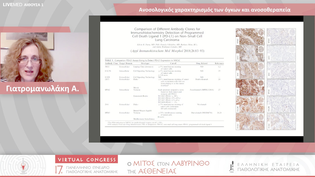 10 Γιατρομανωλάκη Α. - Ανοσολογικός χαρακτηρισμός των όγκων και ανοσοθεραπεία