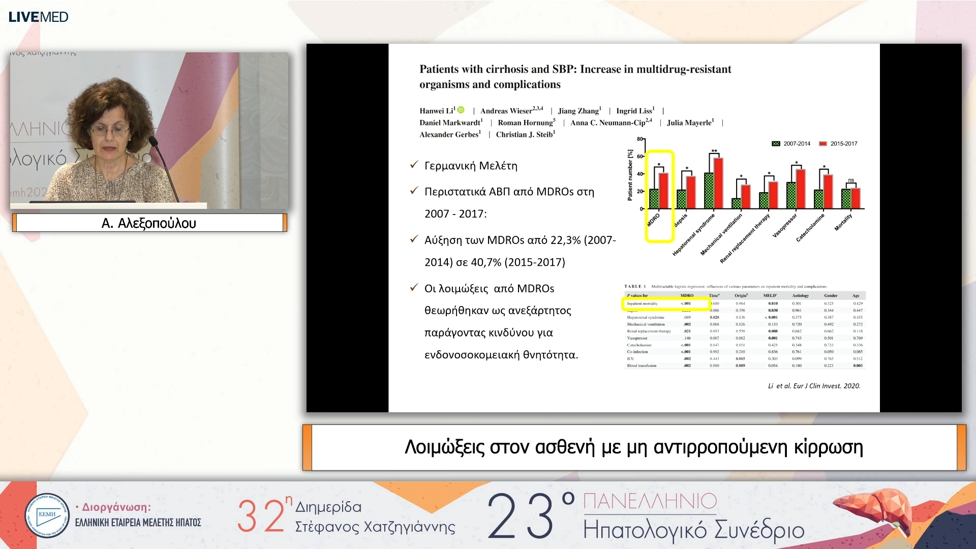02 Α. Αλεξοπούλου - Λοιμώξεις στον ασθενή με μη αντιρροπούμενη κίρρωση