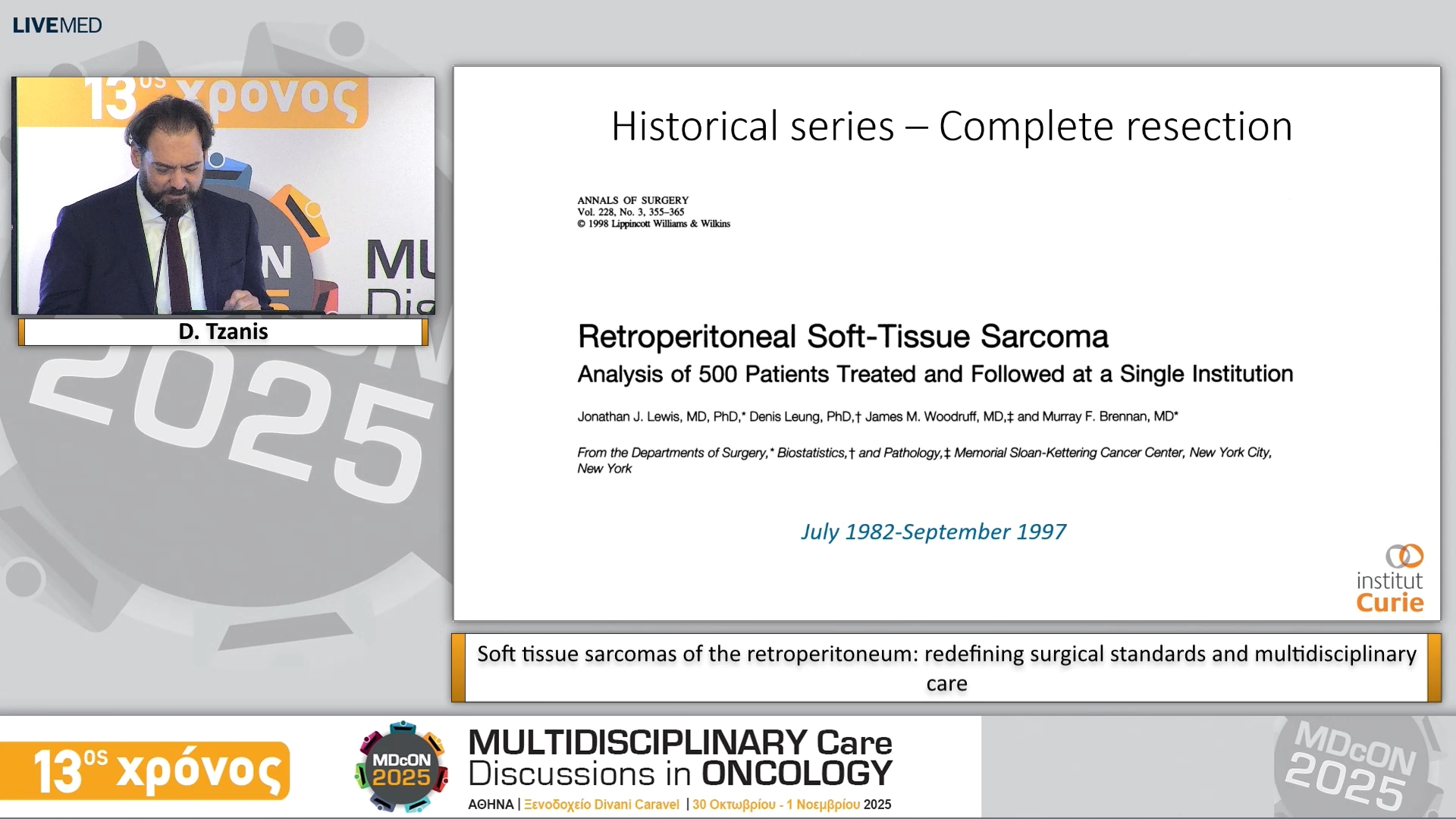 65 D. Tzanis - Soft tissue sarcomas of the retroperitoneum: redefining surgical standards and multidisciplinary care