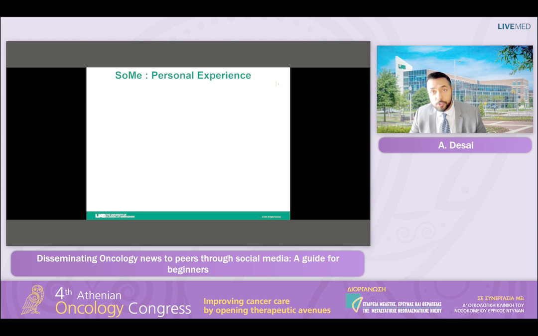 21 A. Desai - Disseminating Oncology news to peers through social media: A guide for beginners