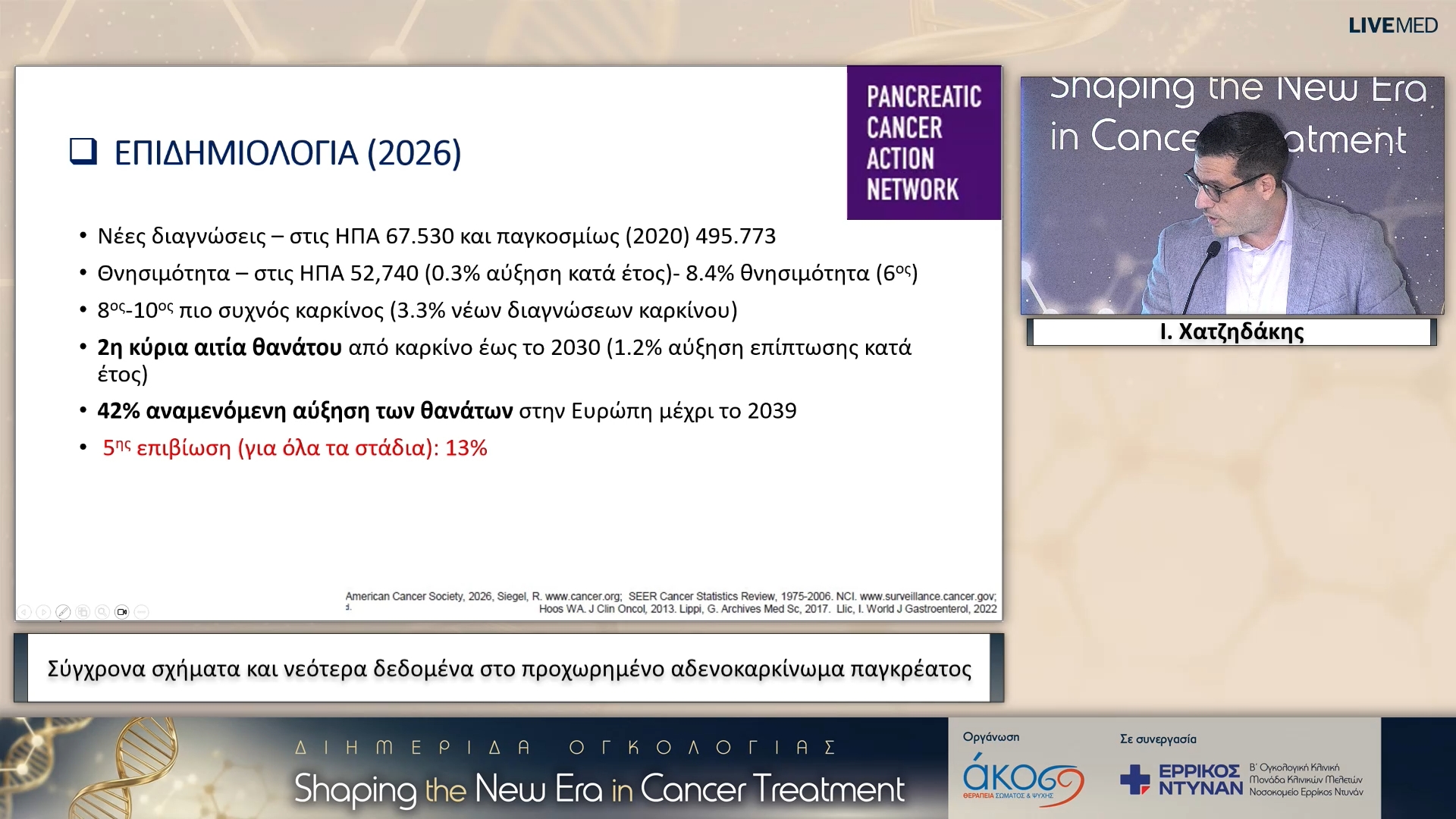 13 Ι. Χατζηδάκης - Σύγχρονα σχήματα και νεότερα δεδομένα στο προχωρημένο αδενοκαρκίνωμα παγκρέατος 