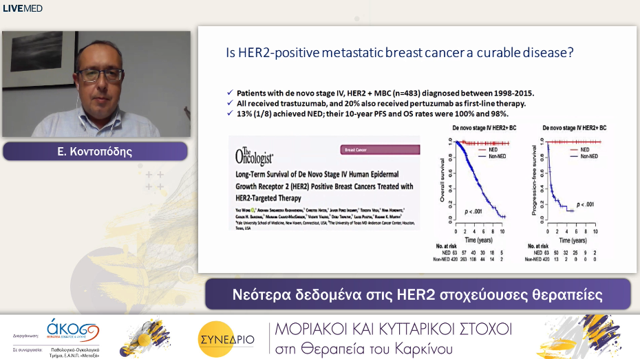 19 Ε. Κοντοπόδης - Νεότερα δεδομένα στις HER2 στοχεύουσες θεραπείες 